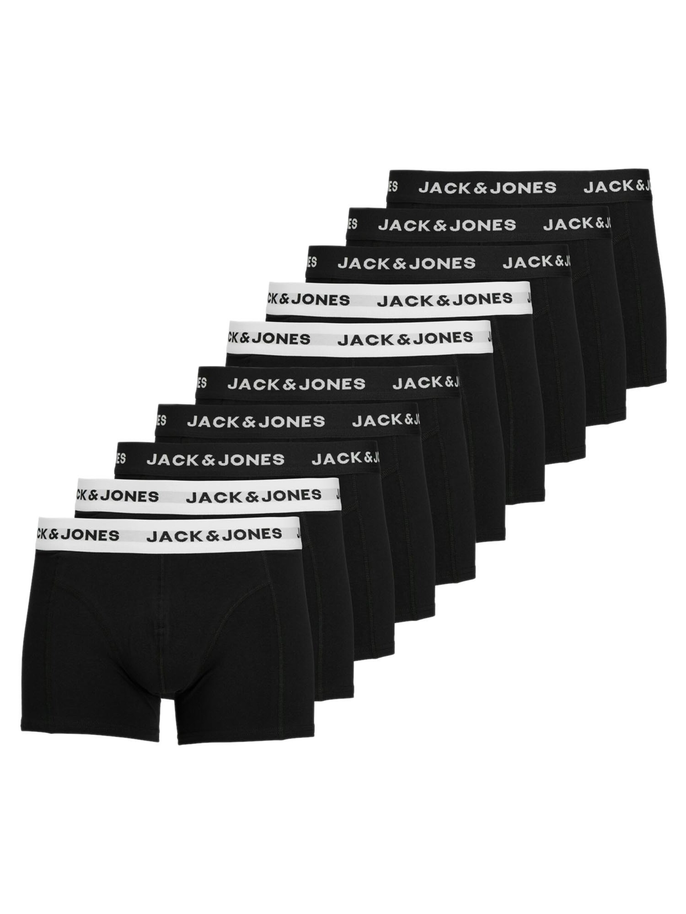 JACK & JONES Boxer shorts 'Solid' in Black: front