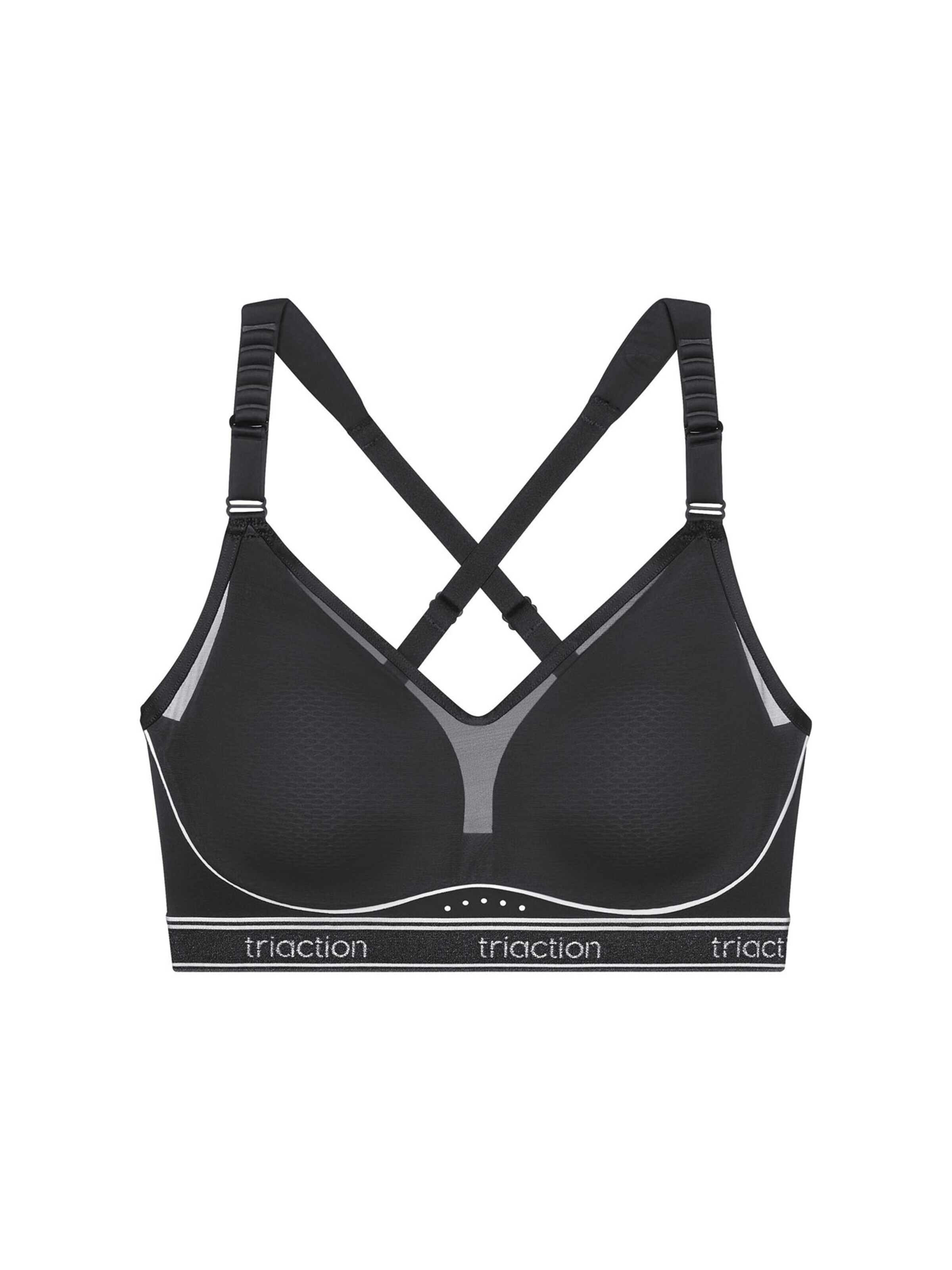 TRIUMPH Bustier Sport bh ' Triaction Cardio Air ' in Zwart