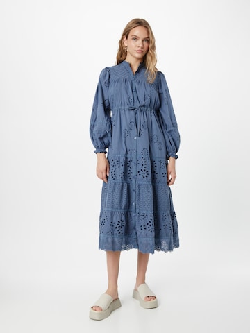 Robe-chemise Warehouse en bleu : devant