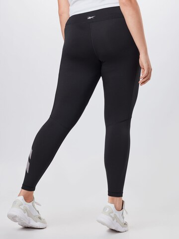 Reebok Skinny Sporthose in Schwarz