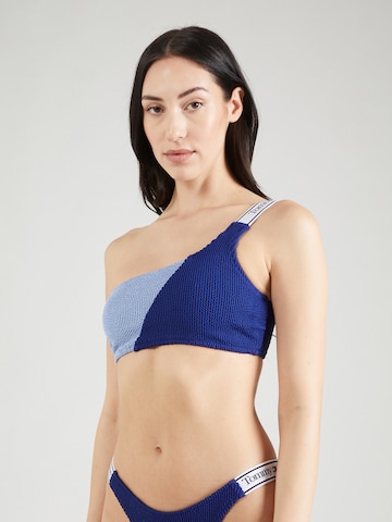 Tommy Jeans - Bustier Top de bikini en azul: frente