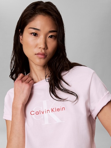 rožinė Calvin Klein Jeans Marškinėliai