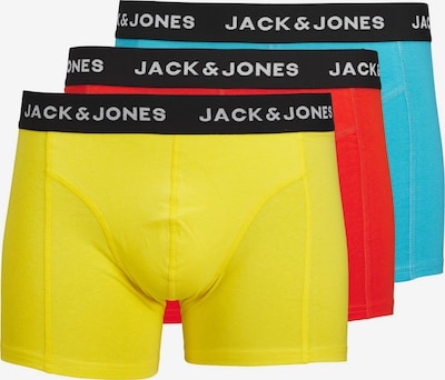 JACK & JONES Boxers en bleu / jaune / rouge sang / noir / blanc, Vue avec produit