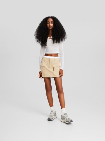 Bershka Nederdel i beige