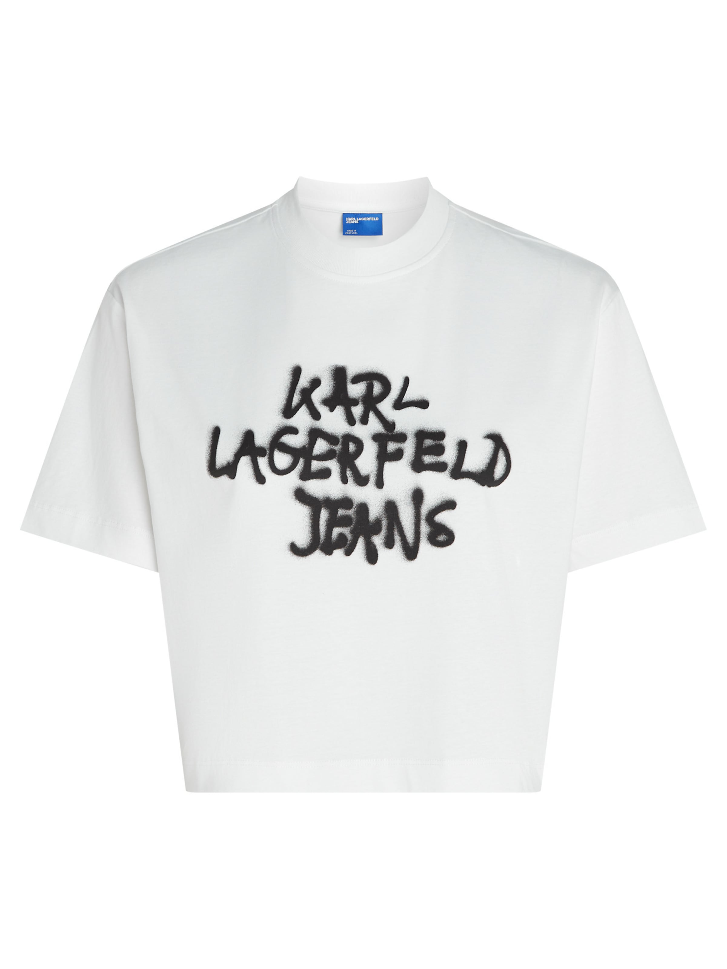 KARL LAGERFELD JEANS Тениска в бяло: отпред