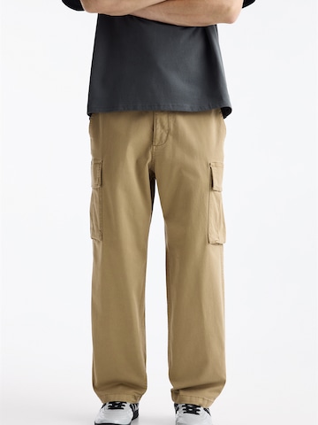 Loosefit Pantalon cargo Pull&Bear en beige