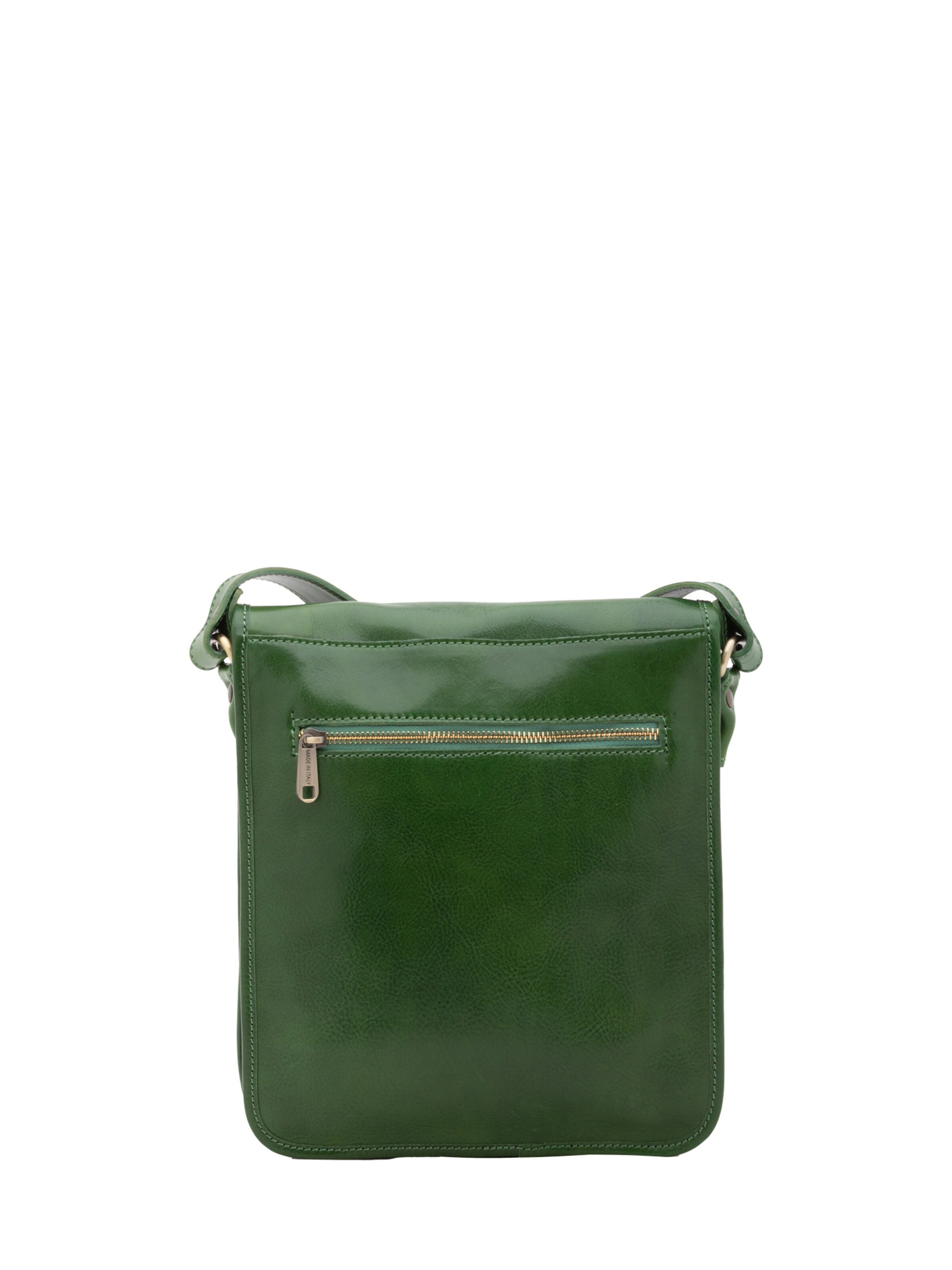 Borsa a tracolla 'Borsa a tracolla uomo vera pelle con chiusura calamita - Made in Italy' di I Fratelli in verde
