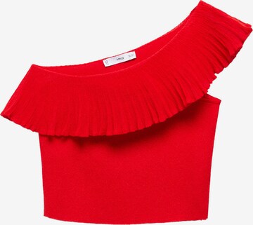 MANGO Knitted Top 'Oley' in Red: front