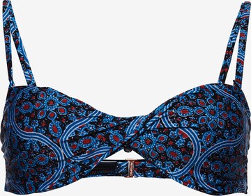 Superdry Bandeau Bikini Top 'Boho' in Blue: front