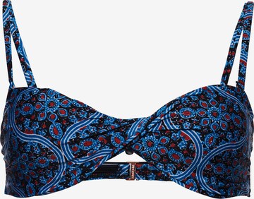 Superdry Bandeau Bikinitop 'Boho' in Blauw: voorkant