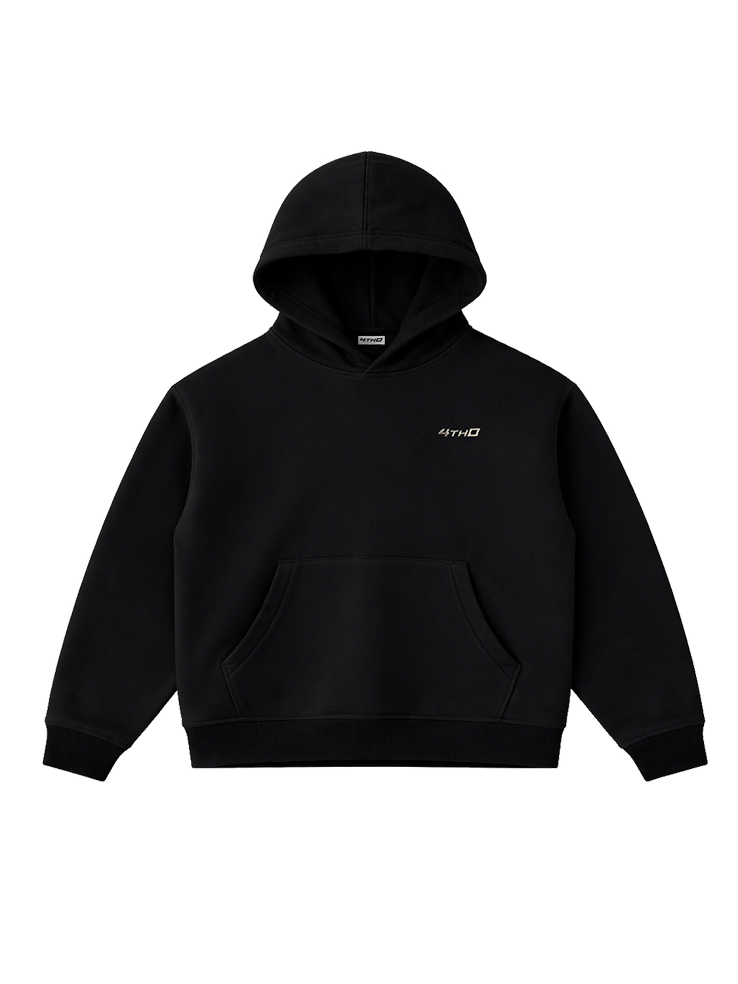 4thD - Sudadera 'Hoodie - Black' en negro: frente