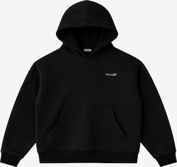 4thD Collegepaita 'Hoodie - Black' värissä musta: etupuoli