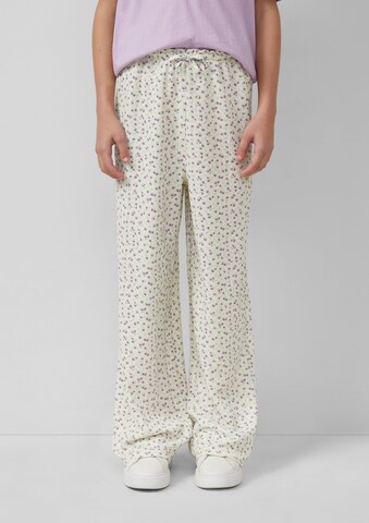 s.Oliver Wide Leg Hose in Beige: Vorderseite