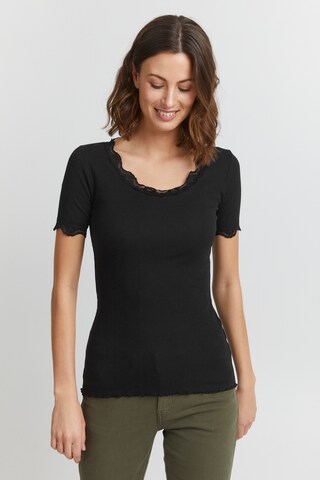 Fransa - Camisa em preto: frente