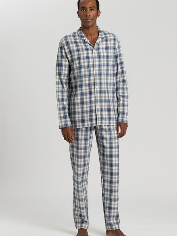 Hanro Pyjama lang 'Cozy Comfort' in Blauw: voorkant