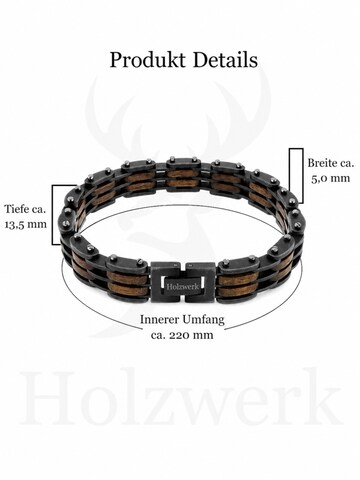 Holzwerk - Pulsera 'FELDSEE' en gris