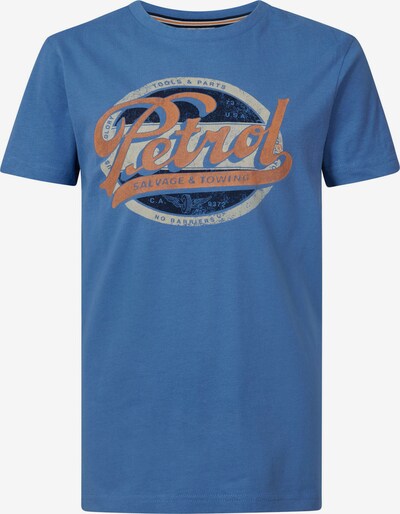 Petrol Industries Shirt in Kitt / Night blue / Sky blue / Orange, Item view