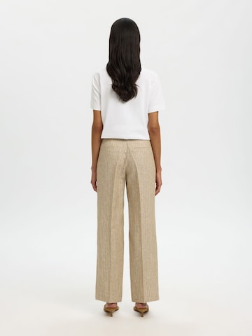 SELECTED Wide Leg Hose in Beige