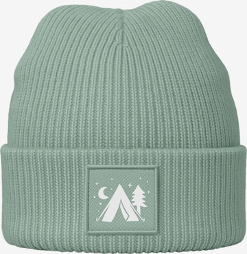 Neverless Beanie 'Camping' in Green: front