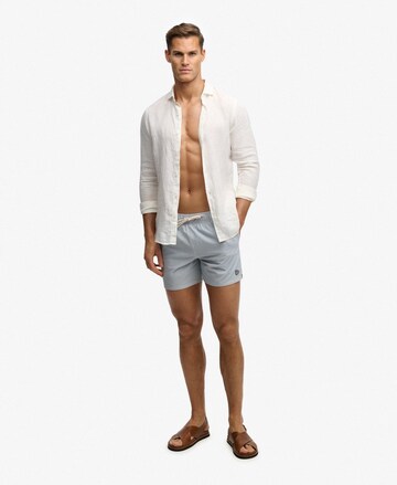 Superdry & Co Zwemshorts 'Seersucker' in Blauw