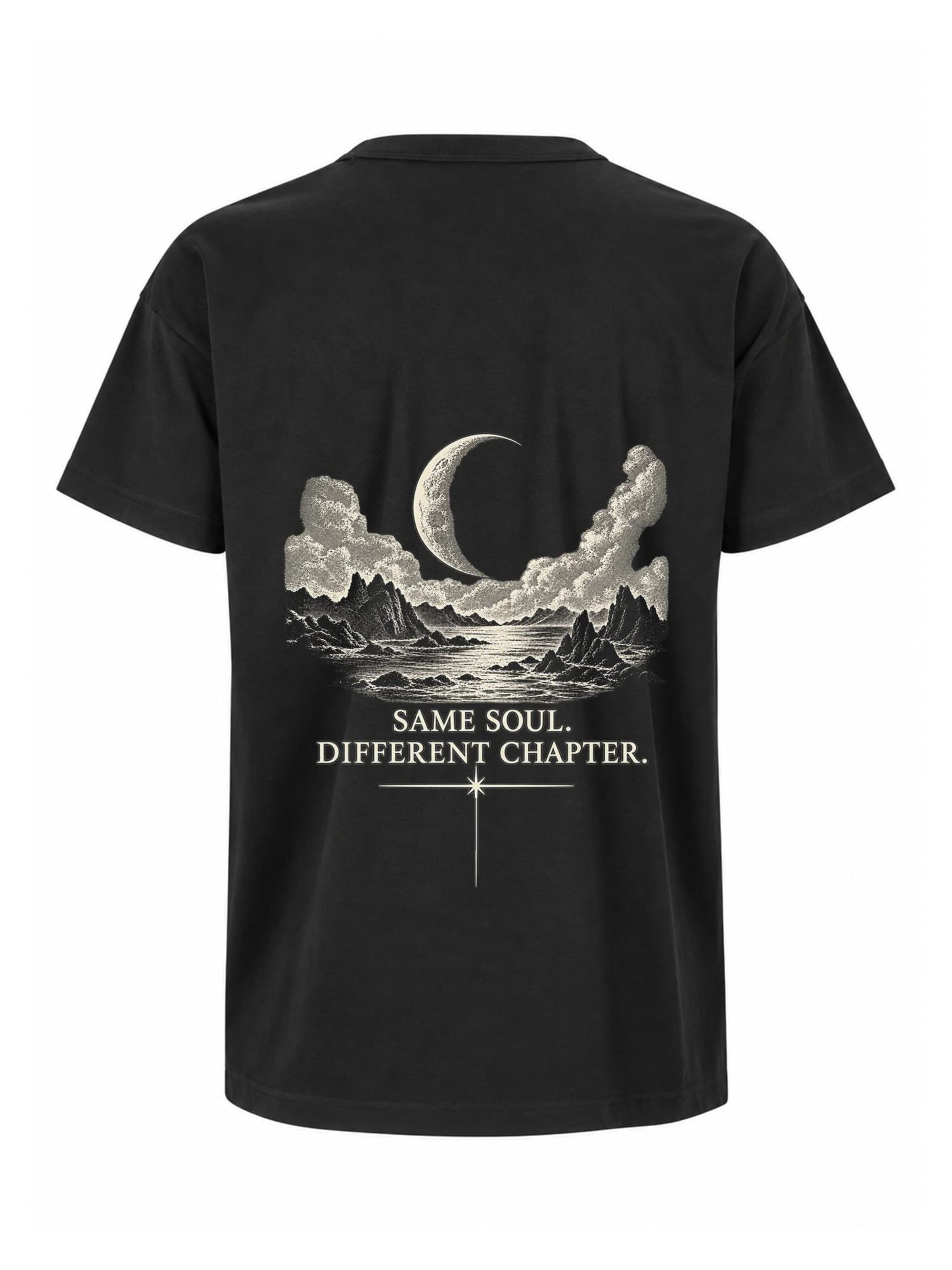 LUNØIR Studio Póló 'Different Chapter - Minimal' - fekete: elől