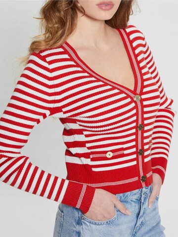 GUESS Knit Cardigan in Red