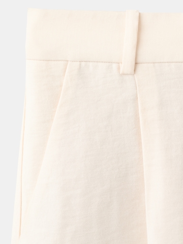 MANGO Regular Bandplooibroek 'NAPOLI' in Beige