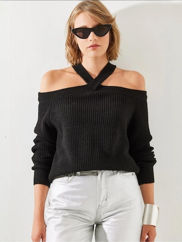 Bianco Lucci Kampsun 'Pullover', värv must: eest vaates