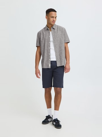 BLEND Regular fit Button Up Shirt ' BHAban Slub Linen Mix ' in Blue