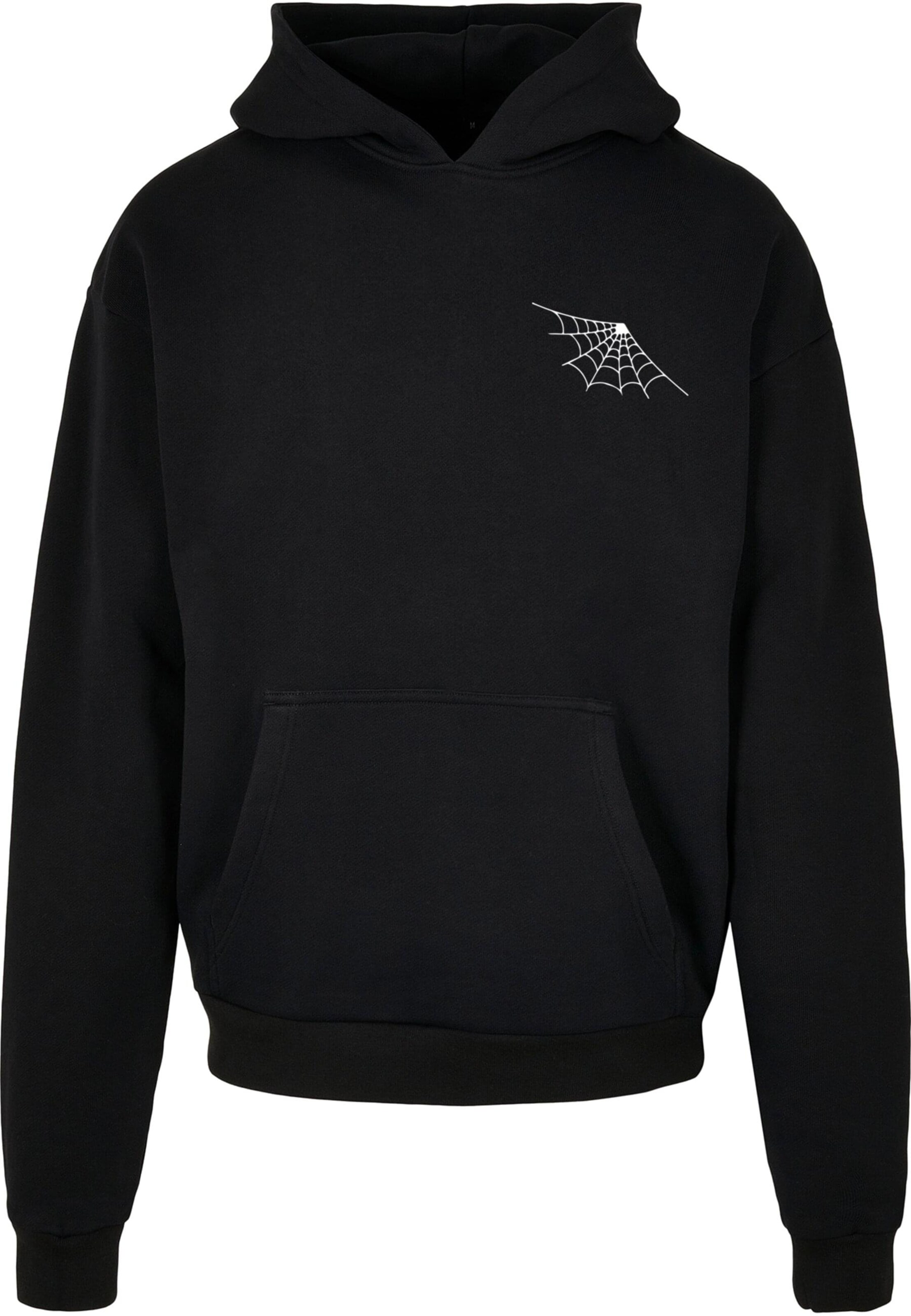 Merchcode Sweatshirt 'Halloween - Spider Web' in Black: front