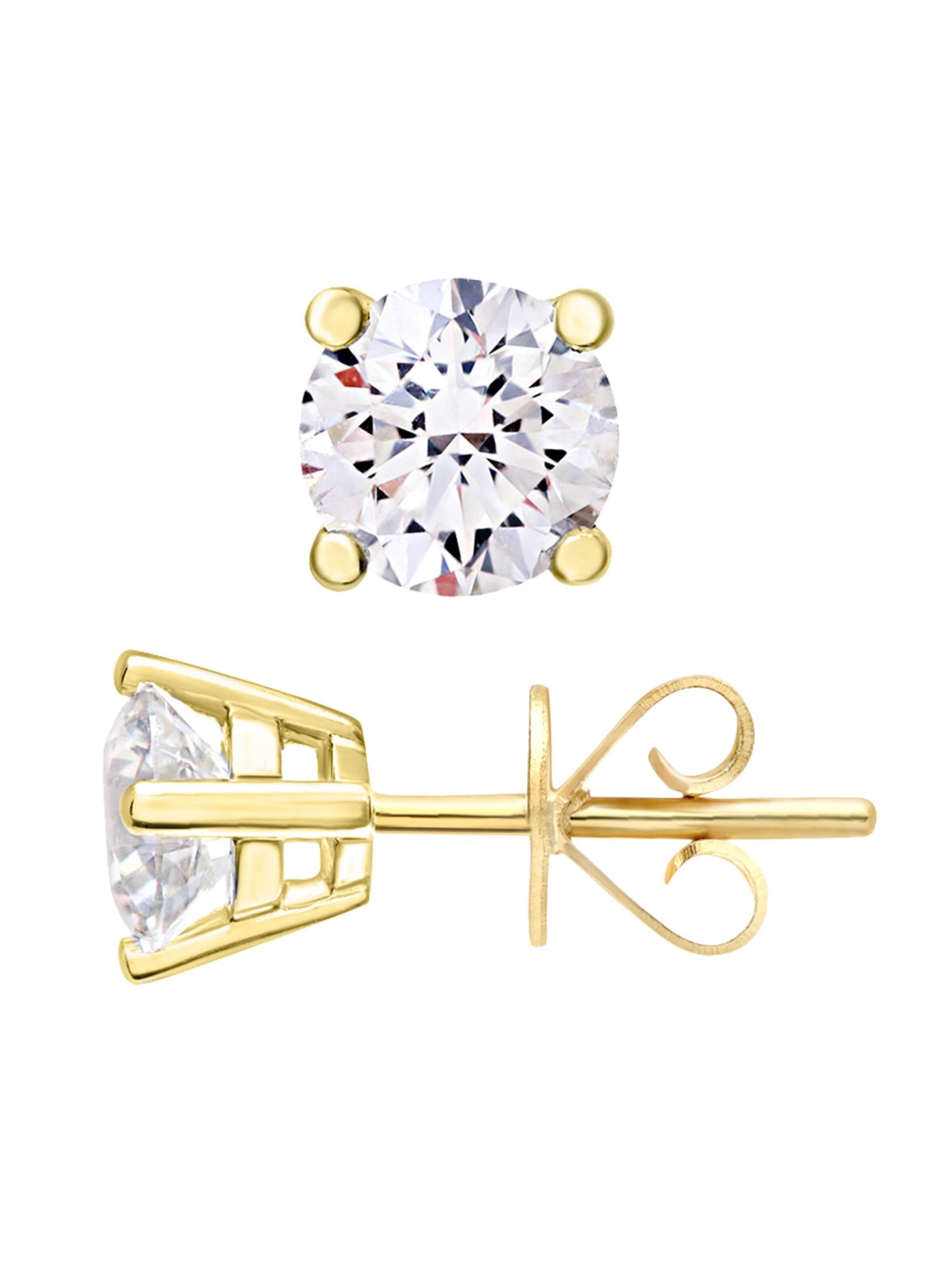 Boucles d'oreilles DIAMANT LETERNEL en jaune
