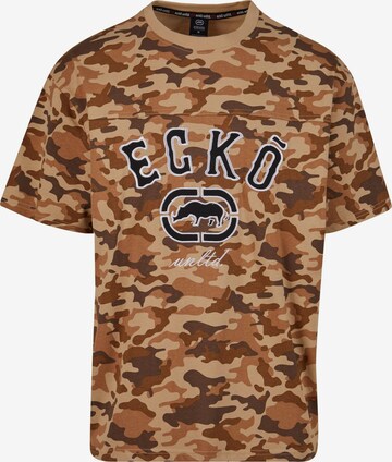 T-Shirt Ecko Unlimited en marron : devant