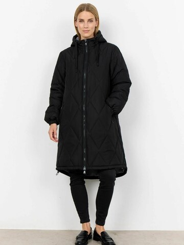 Soyaconcept Between-seasons coat 'Fenya 65' in Black: front