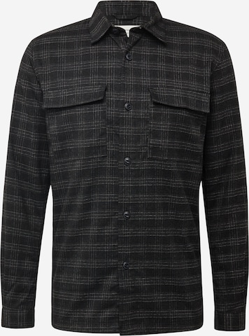 TOM TAILOR DENIM Regular fit Button Up Shirt in Black: front