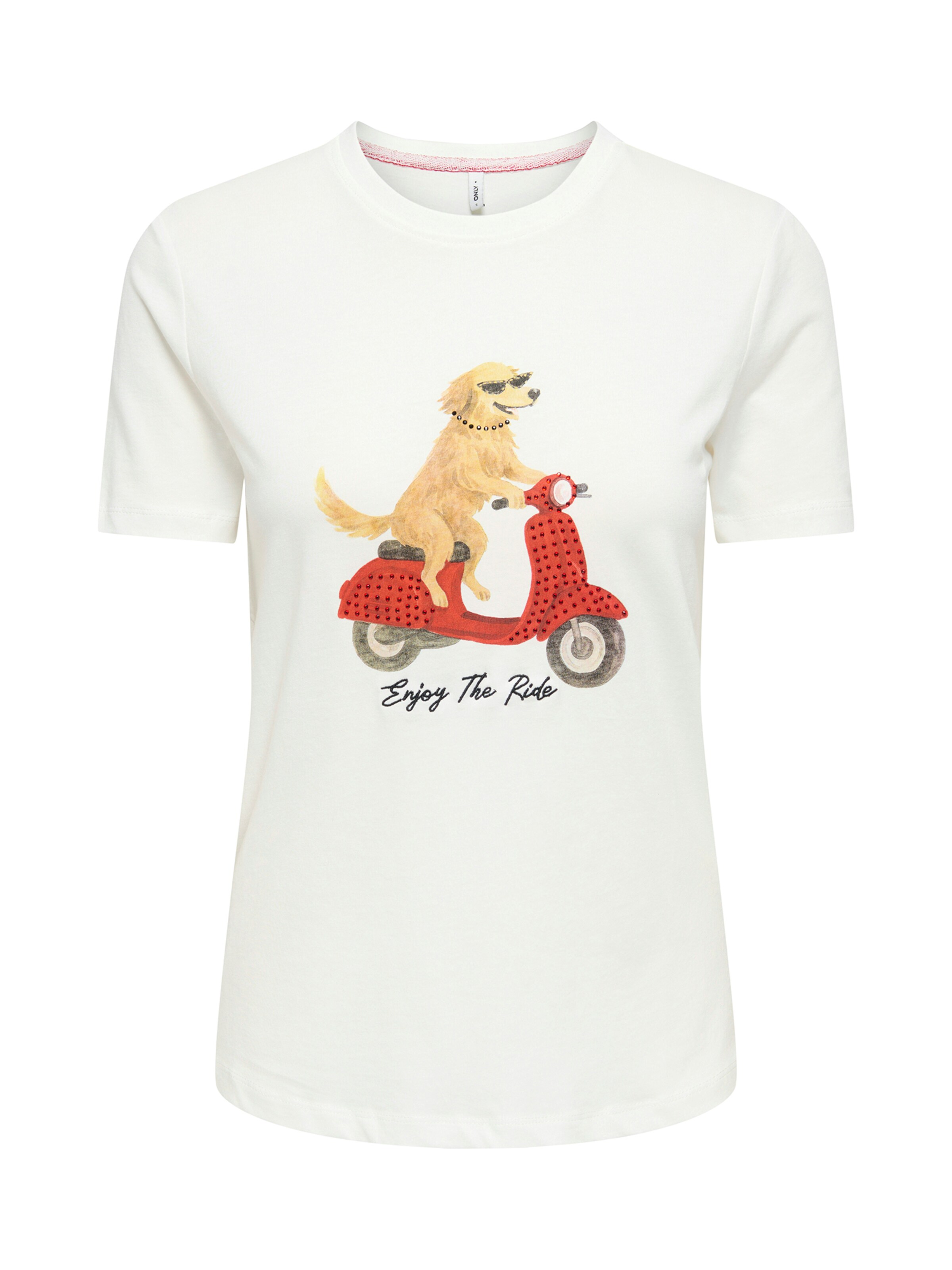 ONLY Koszulka 'ONLBARIA' w rozmiarze XS w kolorze camel / krwistoczerwony / czarny / białym, Podgląd produktu
