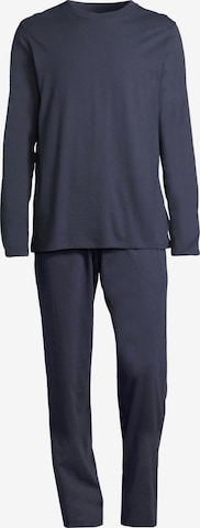 SCHIESSER Pyjama lang 'Night & Home' in Blau: Vorderseite