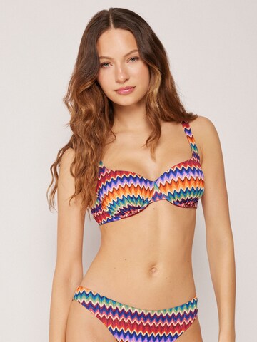 CALZEDONIA Balconette Bikini Top 'Vibrant Chevron' in Mixed colors