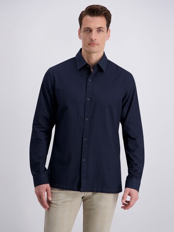 PIERRE CARDIN Regular fit Button Up Shirt in Blue: front