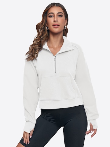 Sweat-shirt Imily Bela en blanc : devant