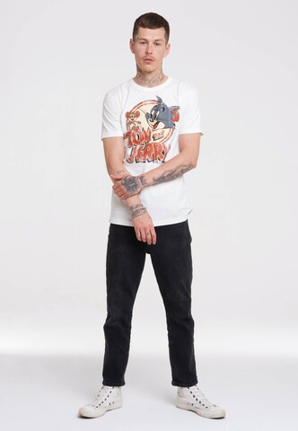 LOGOSHIRT Shirt 'Tom & Jerry' in White