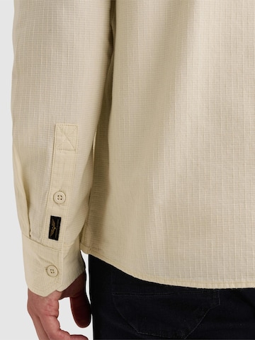PME Legend Regular fit Overhemd 'Shirt in 100% cotton with chest pockets and badge' in Beige