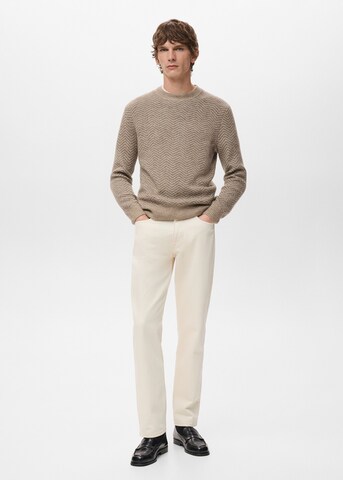 MANGO MAN Pullover in Beige