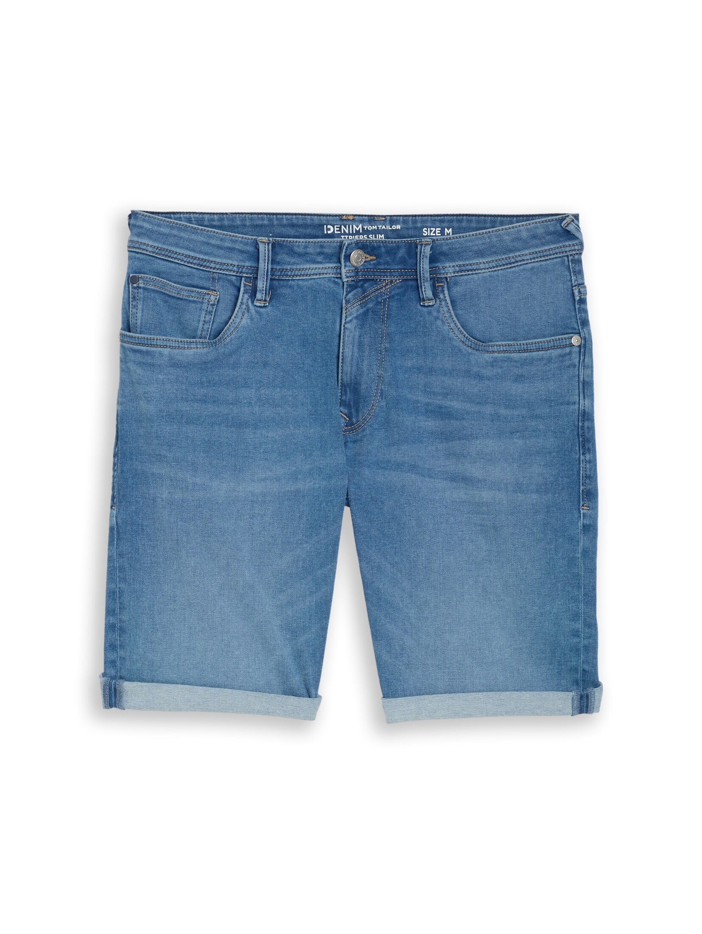 TOM TAILOR DENIM Slimfit Jeans in Blauw: voorkant