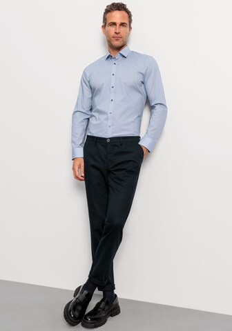 OLYMP Slim Fit Businesshemd in Blau