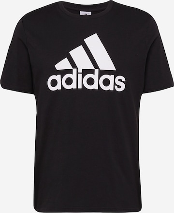 ADIDAS SPORTSWEAR Λειτουργικό μπλουζάκι 'Essentials Big Logo' σε μαύρο: μπροστά