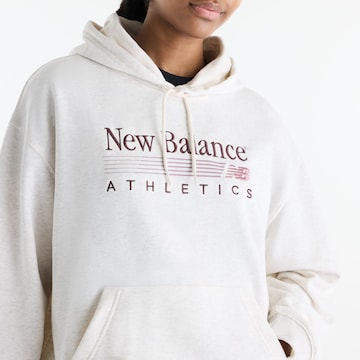 Felpa 'Trackside French Terry' di new balance in bianco