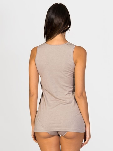 zd ZERO DEFECTS Undershirt 'Juno Tank top soy fiber' in Brown