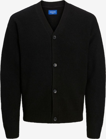 JACK & JONES Knit Cardigan in Black: front