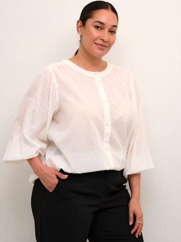 KAFFE CURVE Blouse 'KC Rory' in Wit: voorkant