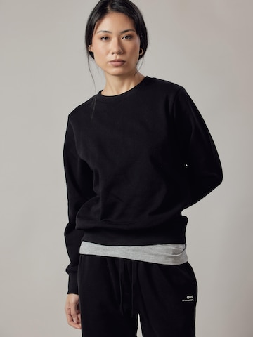 OWN Off With Nature Sweatshirt 'Felpa Felpata Girocollo' in Zwart: voorkant